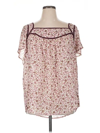 Pre-owned Torrid Short Sleeve Blouse In Pink