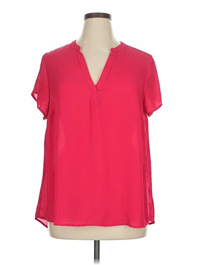 Pre-owned Torrid Short Sleeve Blouse In Pink