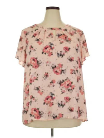 Pre-owned Torrid Short Sleeve Blouse In Pink