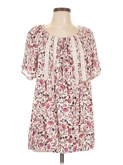 Pre-owned Torrid Short Sleeve Blouse In Pink