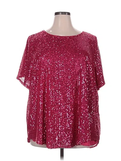 Pre-owned Torrid Short Sleeve Blouse In Pink