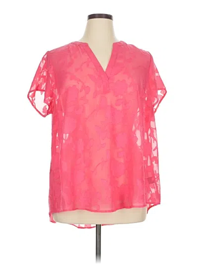 Pre-owned Torrid Short Sleeve Blouse In Pink