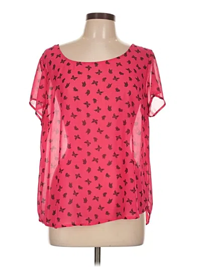 Pre-owned Torrid Short Sleeve Blouse In Pink