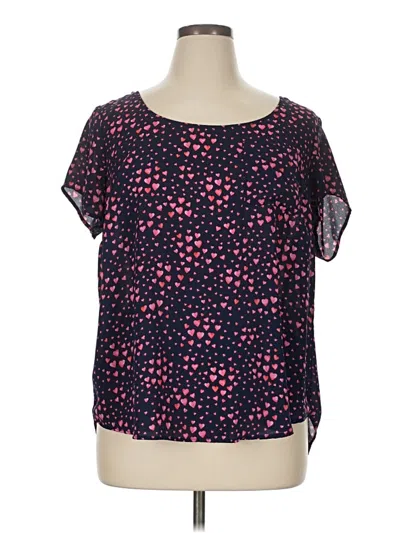 Pre-owned Torrid Short Sleeve Blouse In Pink