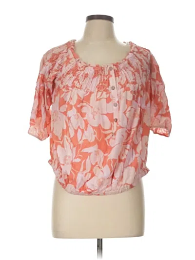 Torrid Short Sleeve Blouse In Pink