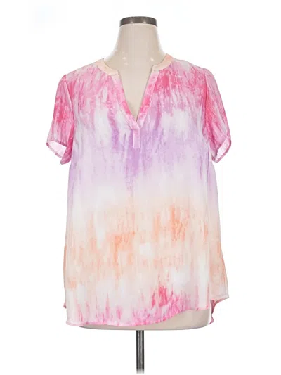 Pre-owned Torrid Short Sleeve Blouse In Pink