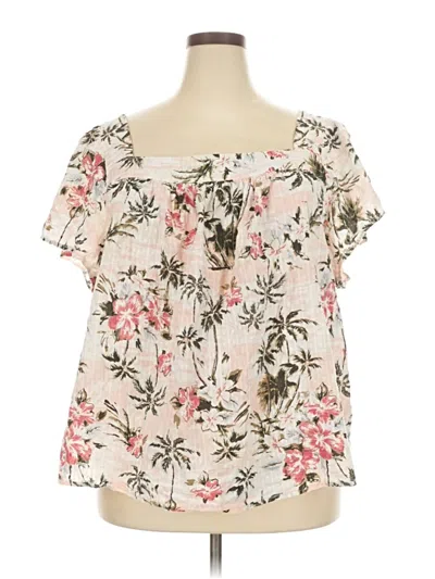 Pre-owned Torrid Short Sleeve Blouse In Pink