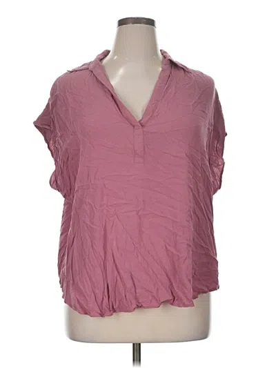 Pre-owned Torrid Short Sleeve Blouse In Pink