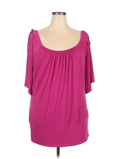 Pre-owned Torrid Short Sleeve Blouse In Pink