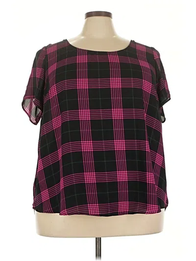 Pre-owned Torrid Short Sleeve Blouse In Pink