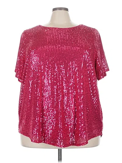 Torrid Short Sleeve Blouse In Pink