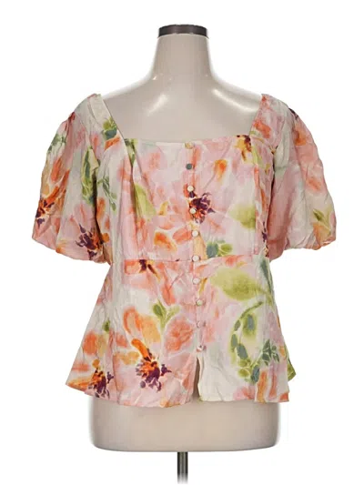 Pre-owned Torrid Short Sleeve Blouse In Pink