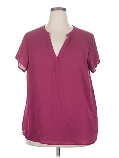 Pre-owned Torrid Short Sleeve Blouse In Pink