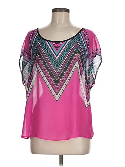 Pre-owned Torrid Short Sleeve Blouse In Pink