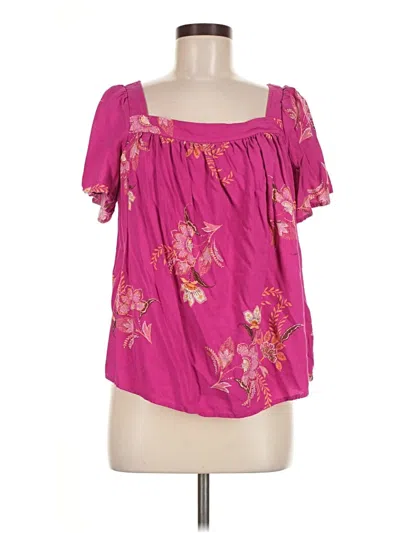 Pre-owned Torrid Short Sleeve Blouse In Pink