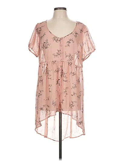 Pre-owned Torrid Short Sleeve Blouse In Pink