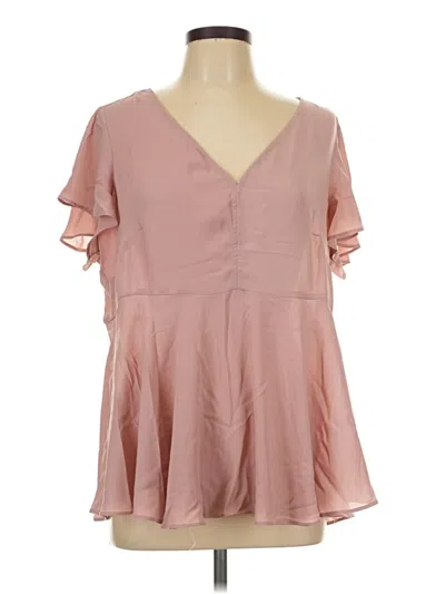 Pre-owned Torrid Short Sleeve Blouse In Pink
