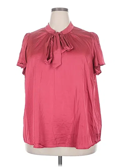 Pre-owned Torrid Short Sleeve Blouse In Pink