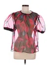 Torrid Short Sleeve Blouse In Pink