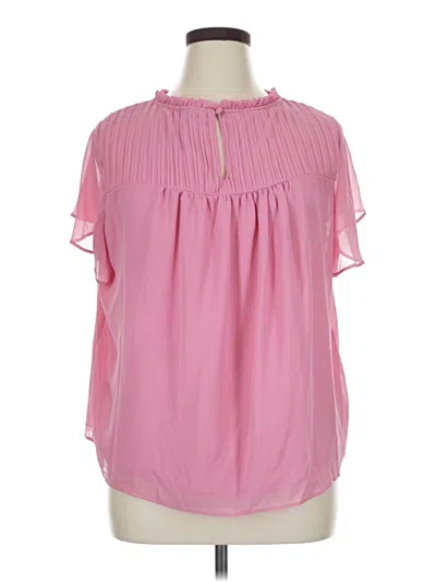 Pre-owned Torrid Short Sleeve Blouse In Pink