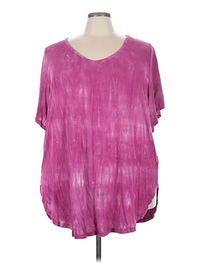 Pre-owned Torrid Short Sleeve Blouse In Pink