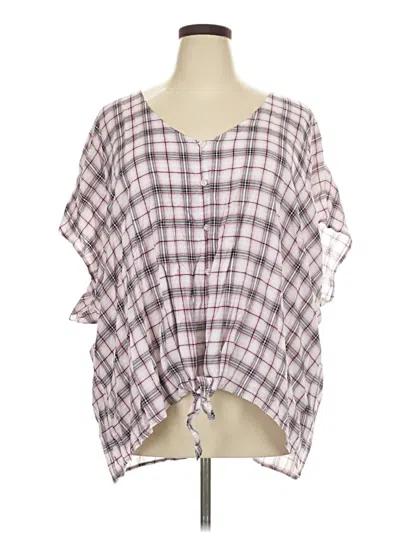 Pre-owned Torrid Short Sleeve Blouse In Pink