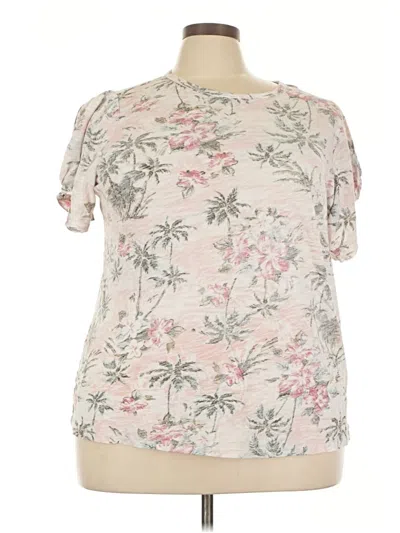 Pre-owned Torrid Short Sleeve Blouse In Pink