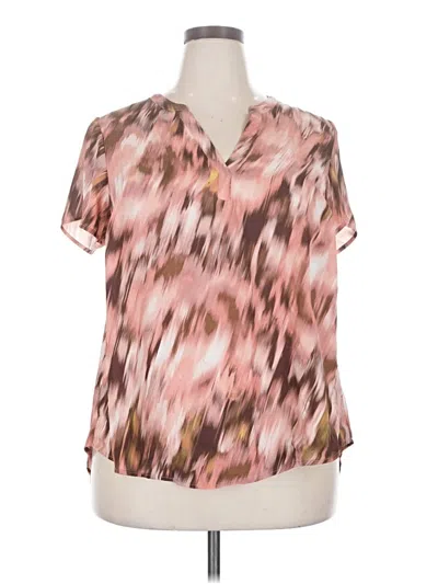 Pre-owned Torrid Short Sleeve Blouse In Pink
