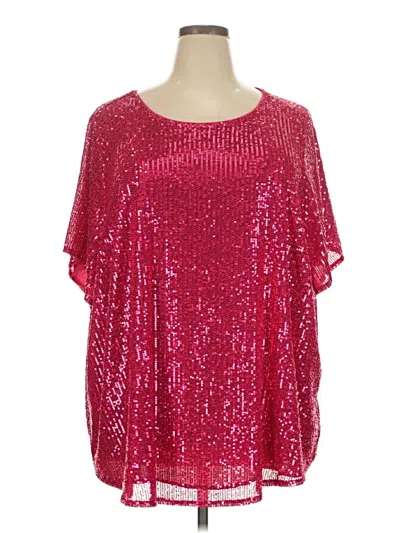 Pre-owned Torrid Short Sleeve Blouse In Pink