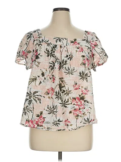 Pre-owned Torrid Short Sleeve Blouse In Pink