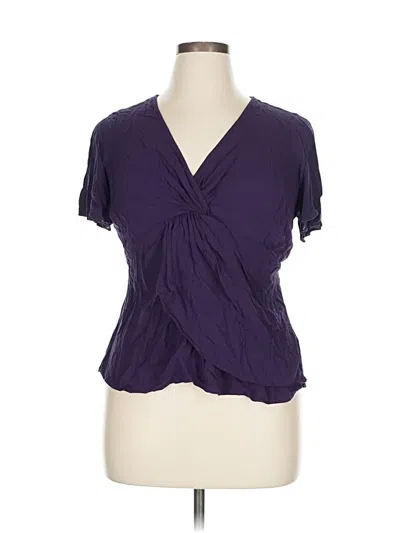 Pre-owned Torrid Short Sleeve Blouse In Purple
