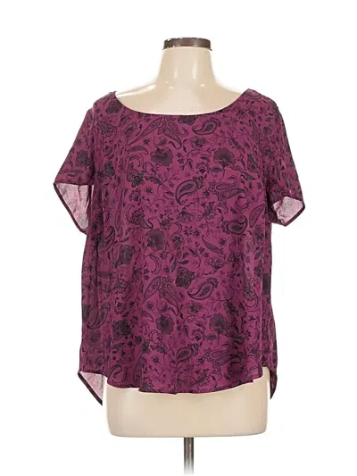 Pre-owned Torrid Short Sleeve Blouse In Purple