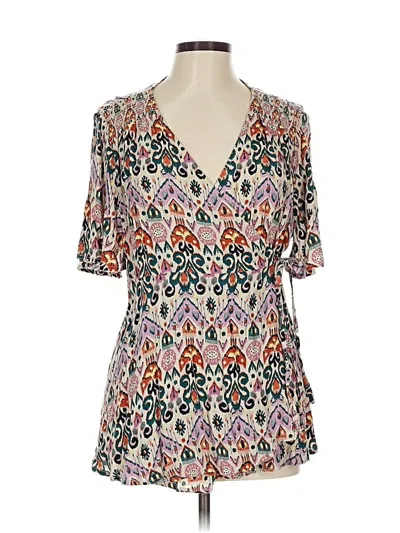 Pre-owned Torrid Short Sleeve Blouse In Purple