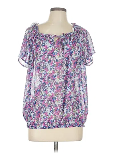 Pre-owned Torrid Short Sleeve Blouse In Purple