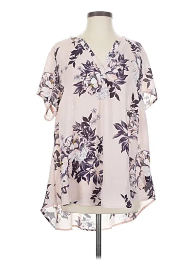 Pre-owned Torrid Short Sleeve Blouse In Purple