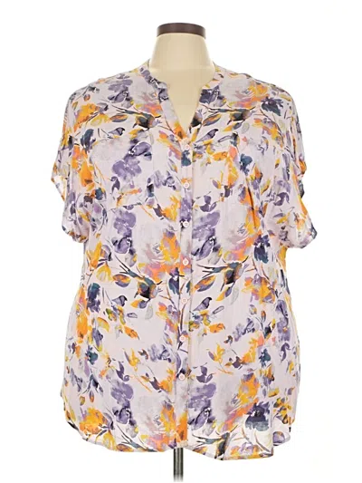 Pre-owned Torrid Short Sleeve Blouse In Purple