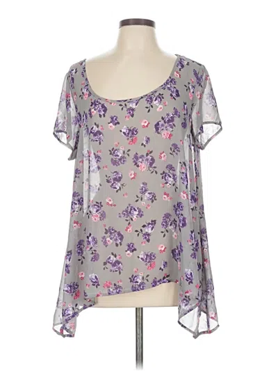 Pre-owned Torrid Short Sleeve Blouse In Purple