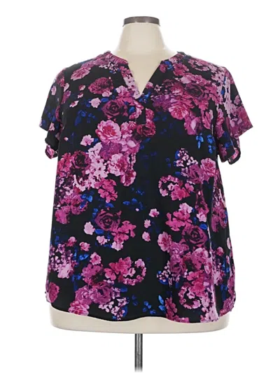 Pre-owned Torrid Short Sleeve Blouse In Purple