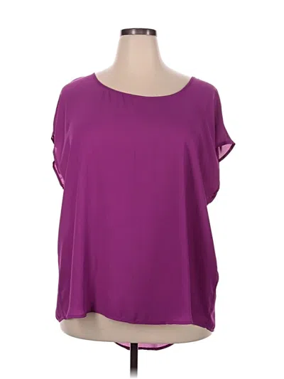 Pre-owned Torrid Short Sleeve Blouse In Purple