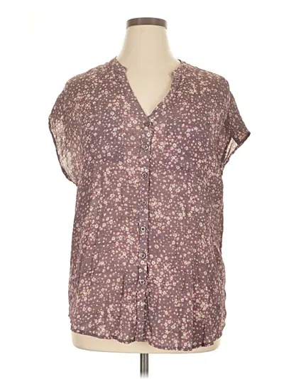 Pre-owned Torrid Short Sleeve Blouse In Purple