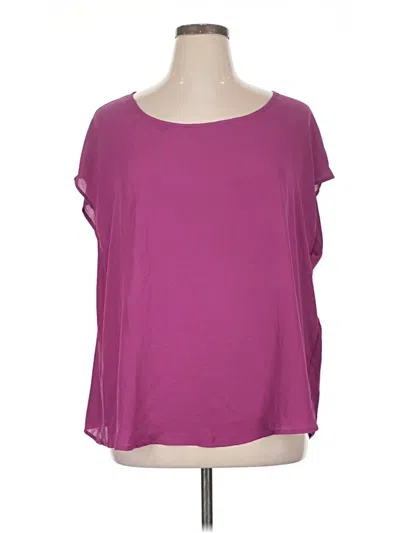 Pre-owned Torrid Short Sleeve Blouse In Purple