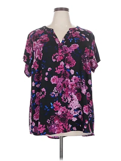 Pre-owned Torrid Short Sleeve Blouse In Purple