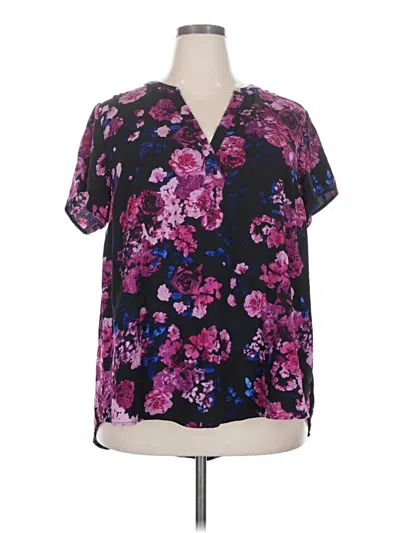 Pre-owned Torrid Short Sleeve Blouse In Purple