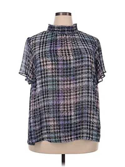 Pre-owned Torrid Short Sleeve Blouse In Purple