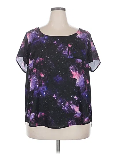 Pre-owned Torrid Short Sleeve Blouse In Purple