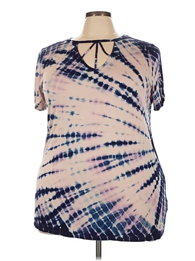 Pre-owned Torrid Short Sleeve Blouse In Purple