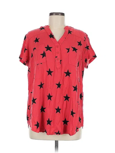 Pre-owned Torrid Short Sleeve Blouse In Red