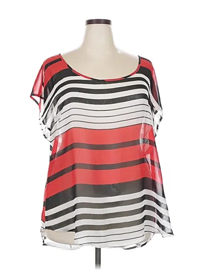 Pre-owned Torrid Short Sleeve Blouse In Red