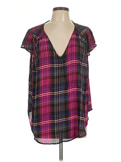 Pre-owned Torrid Short Sleeve Blouse In Red