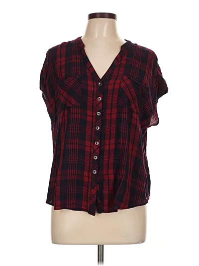 Pre-owned Torrid Short Sleeve Blouse In Red